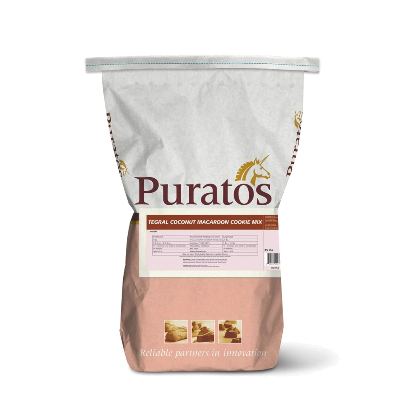 Pre-Mezcla Coconut Macaroon Cookie Tegral 25 lbs.