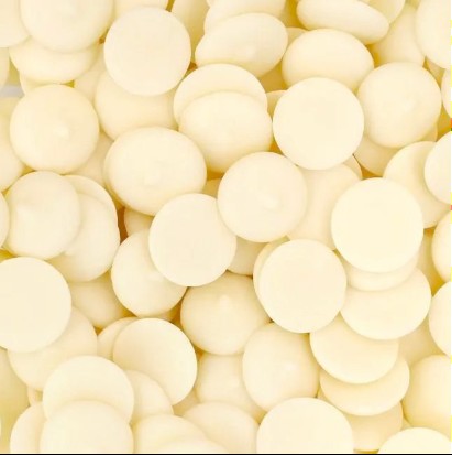 Chocolate Carat Blanco en Monedas Redondas - 25 lbs.