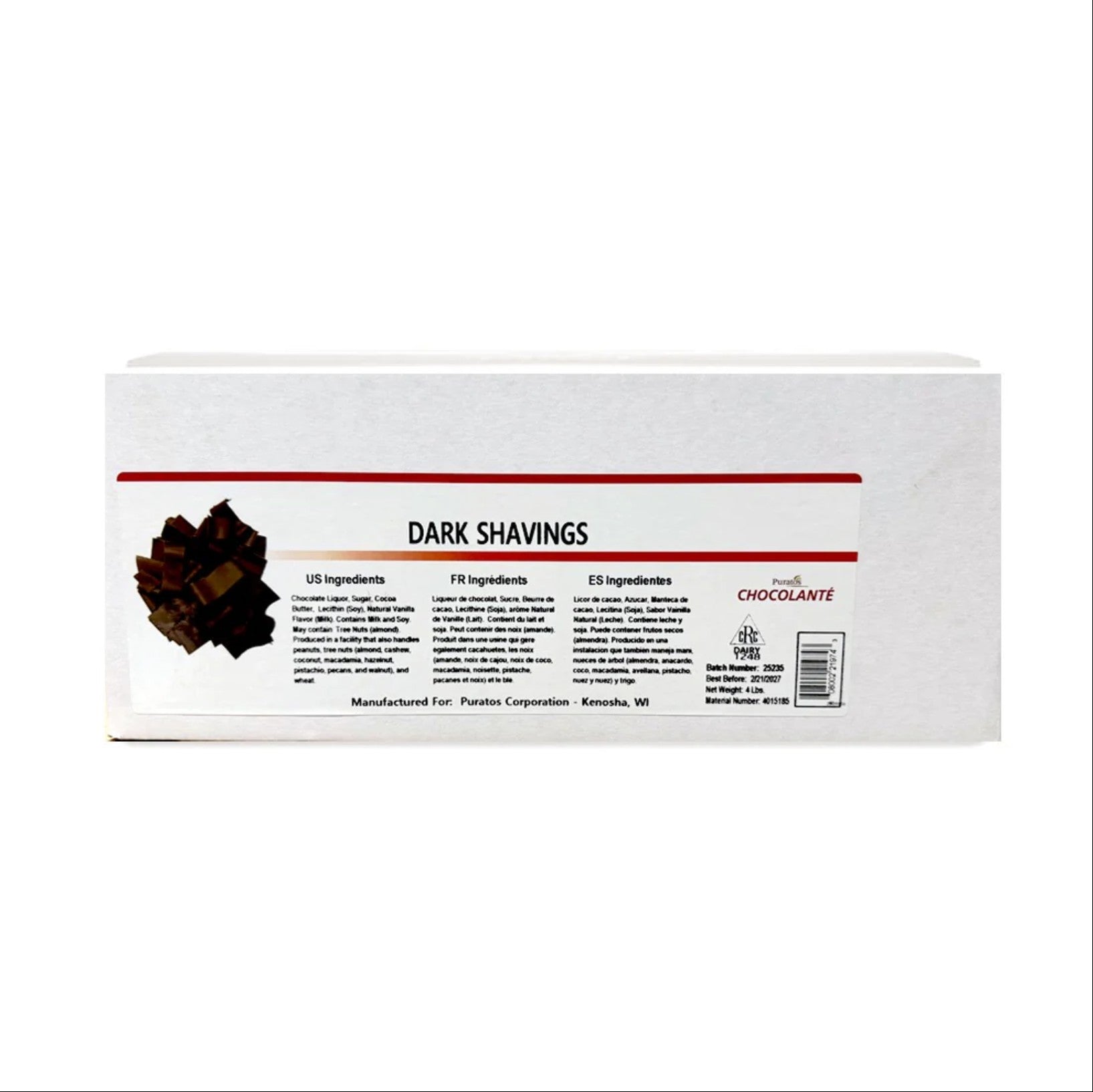 Chocolate Dark en Hojuelas - 4 lbs.