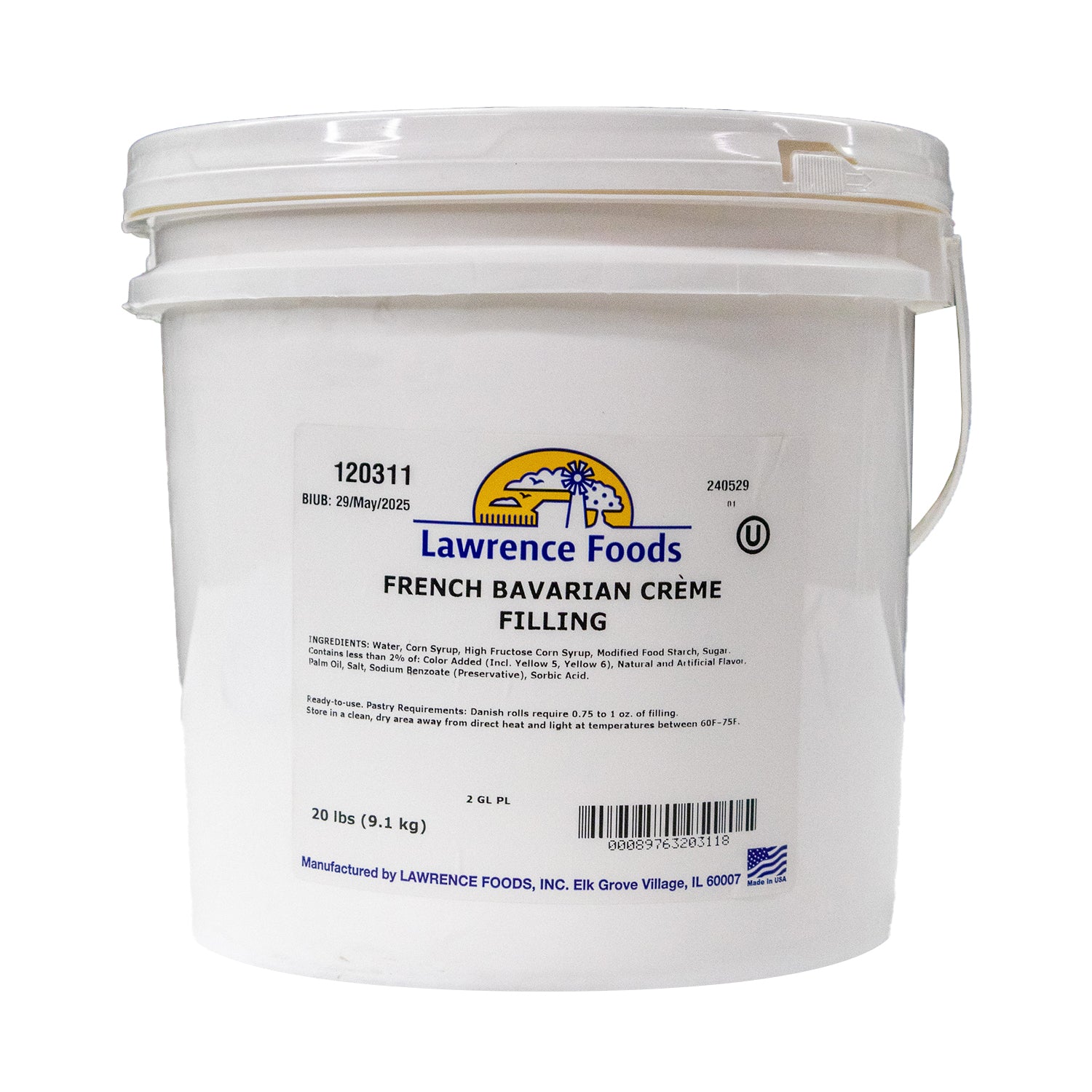 Relleno Crema Bavarian Francesa - 20lb