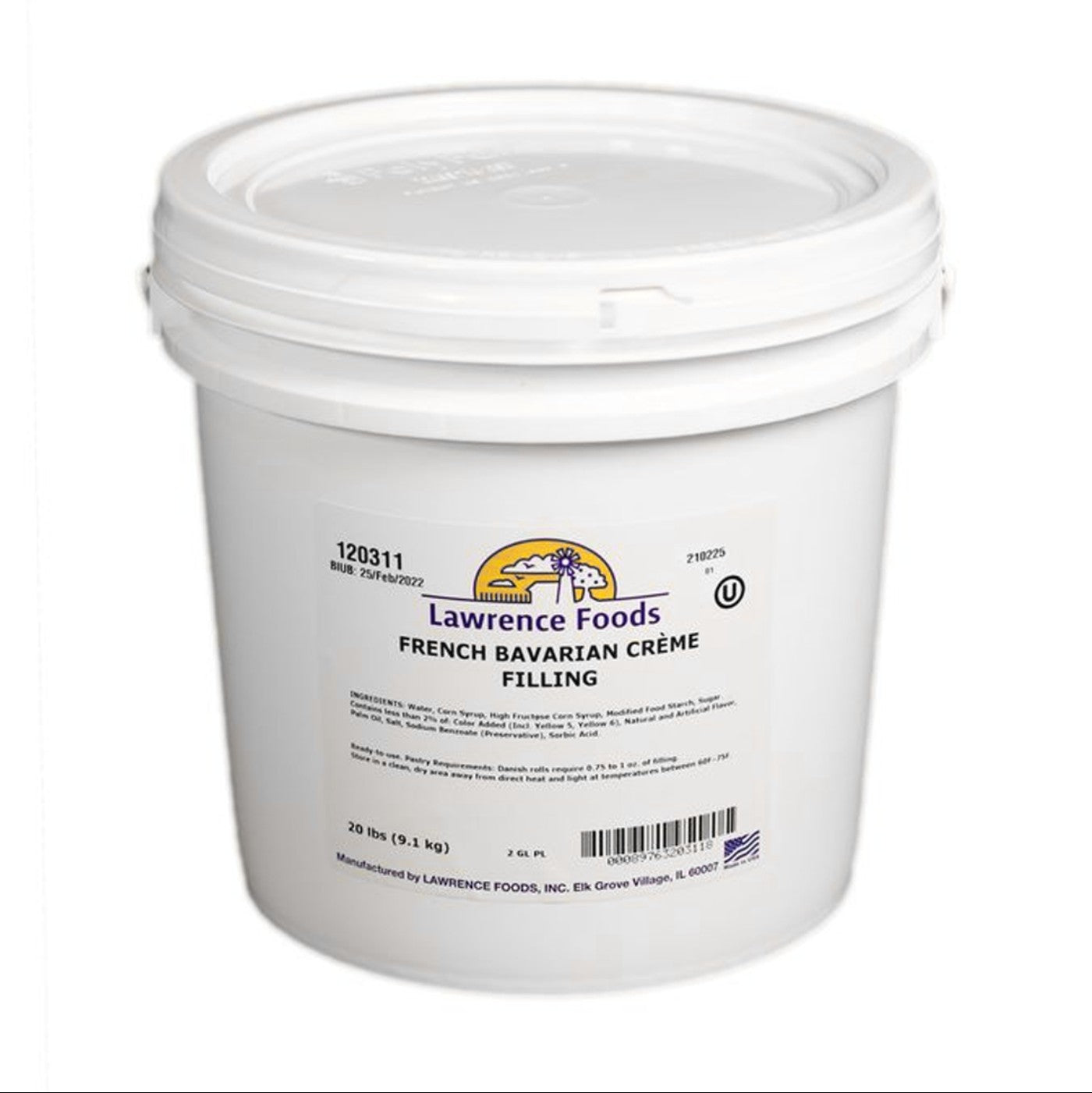 Relleno Crema Bavarian Francesa - 20 lbs.