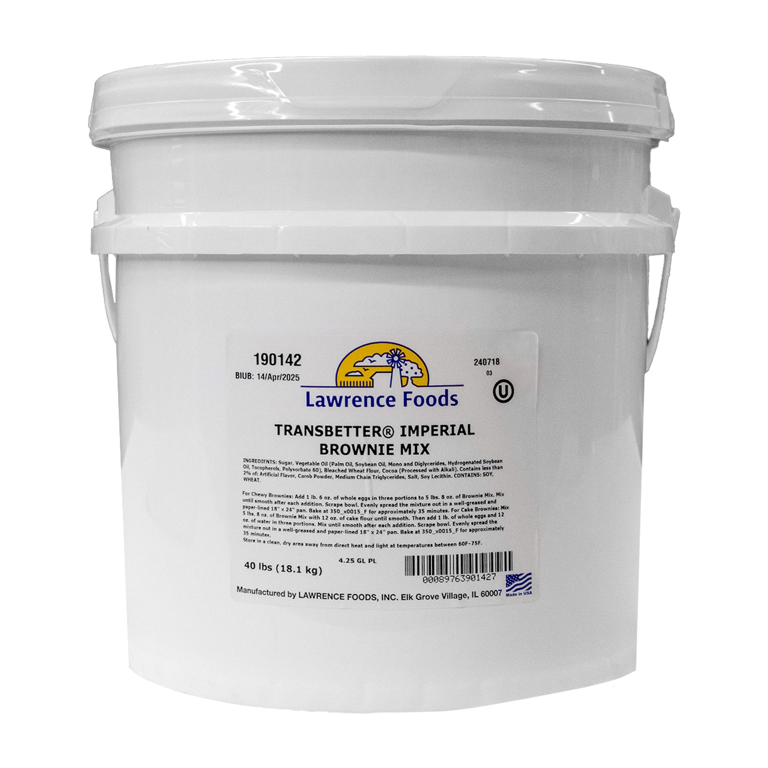 Pre-Mezcla para Brownies 40lb