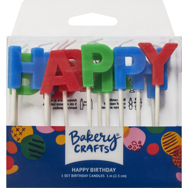 Vela Candle – Happy Birthday Letters Primary