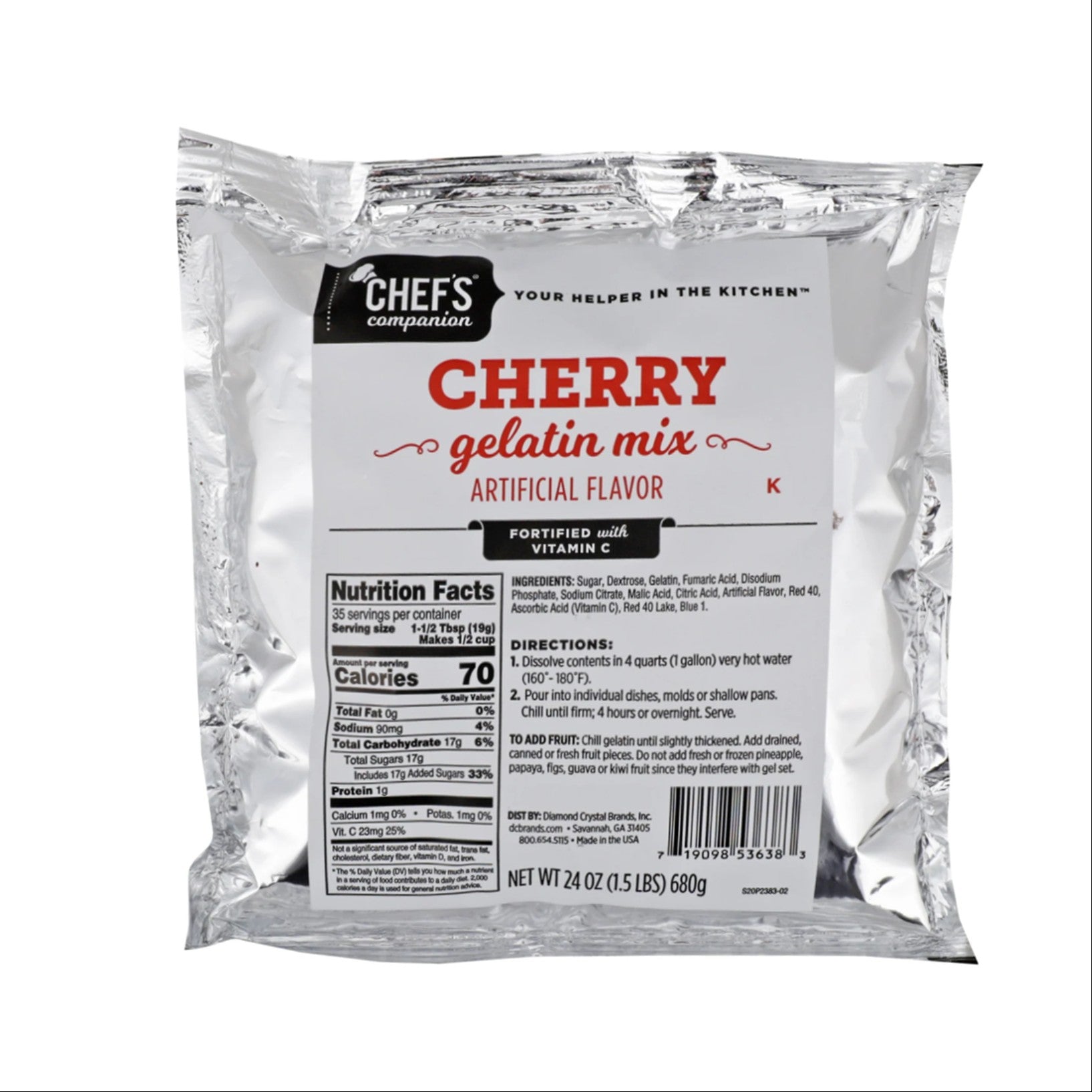 Gelatin Cherry - 12 / 24 oz.