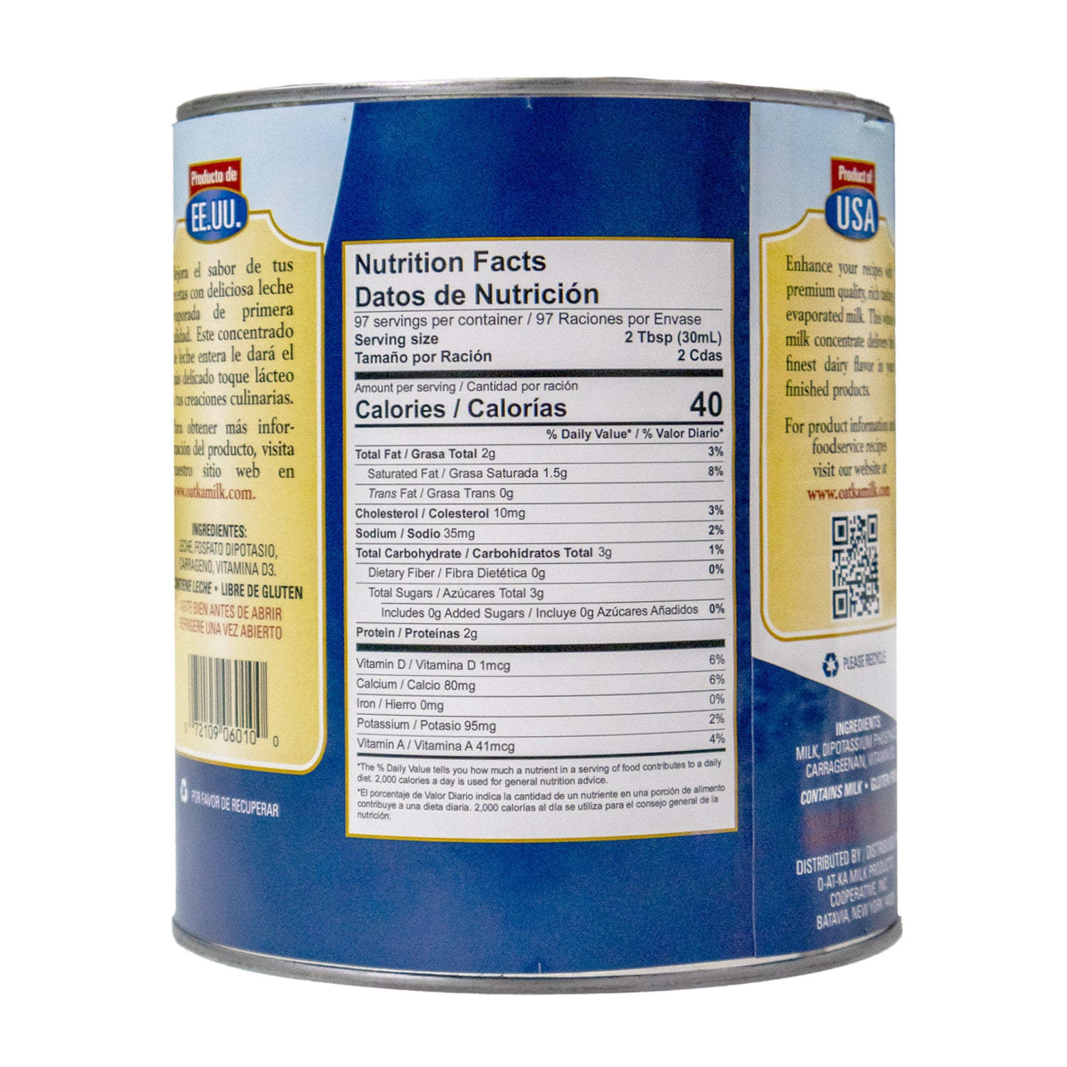 Leche Evaporada - 10 lbs.