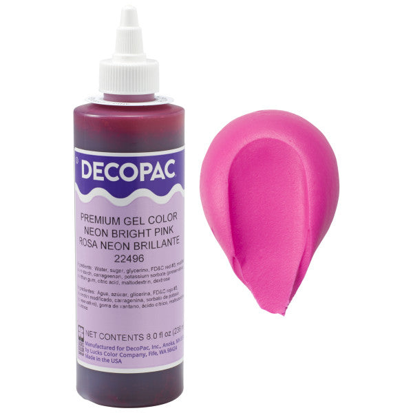 Premium Gel Color Neon Bright Pink - 8 oz.
