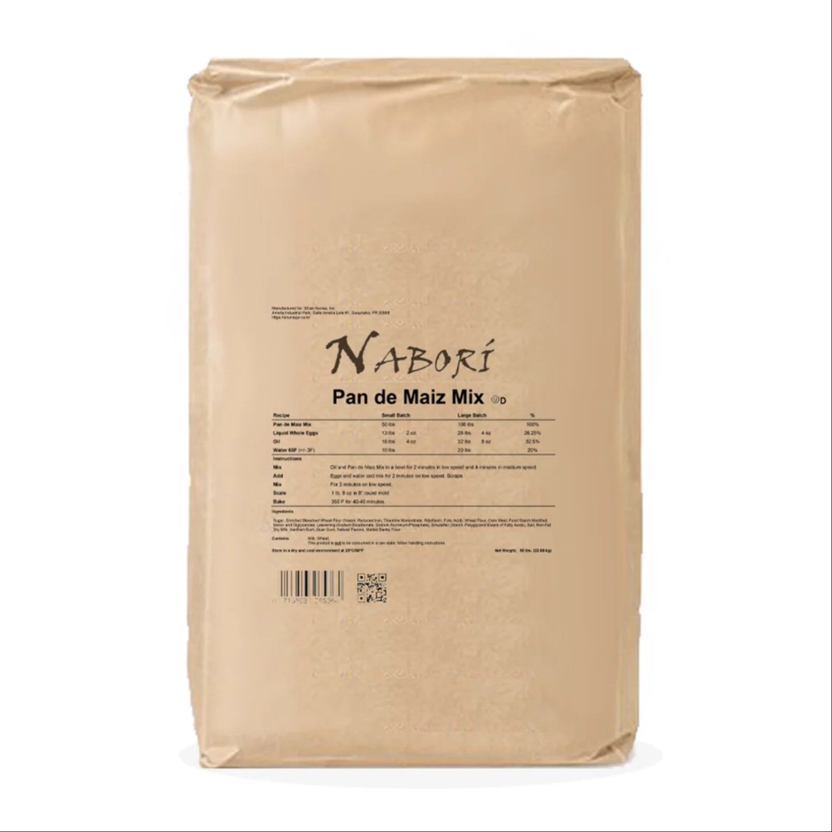 Mezcla Pan de Maíz (Naborí) - 50 lbs.