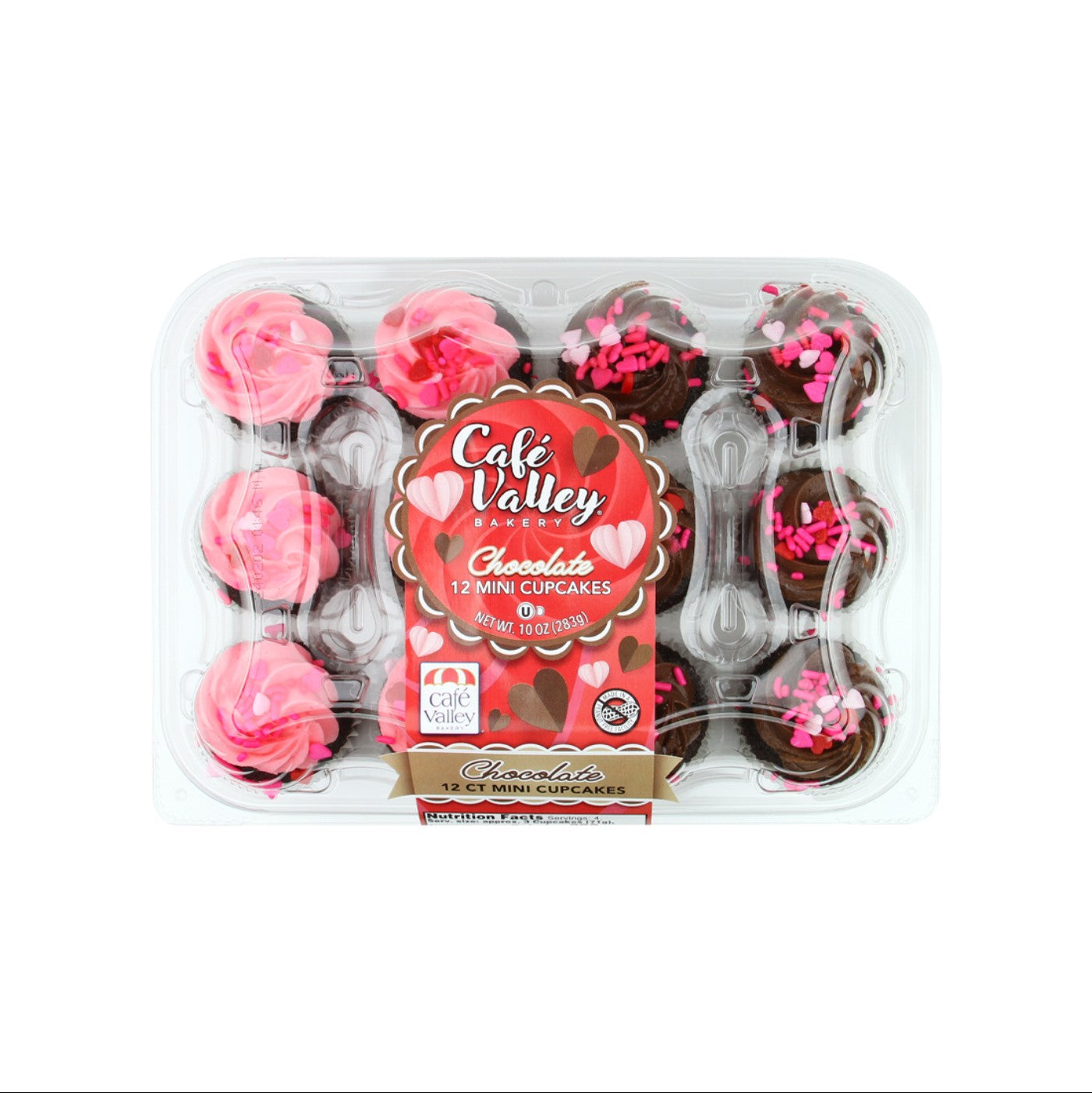 Cupcakes 12 ct Valentines Chocolate - 16 / 10 oz (Productos de Época)