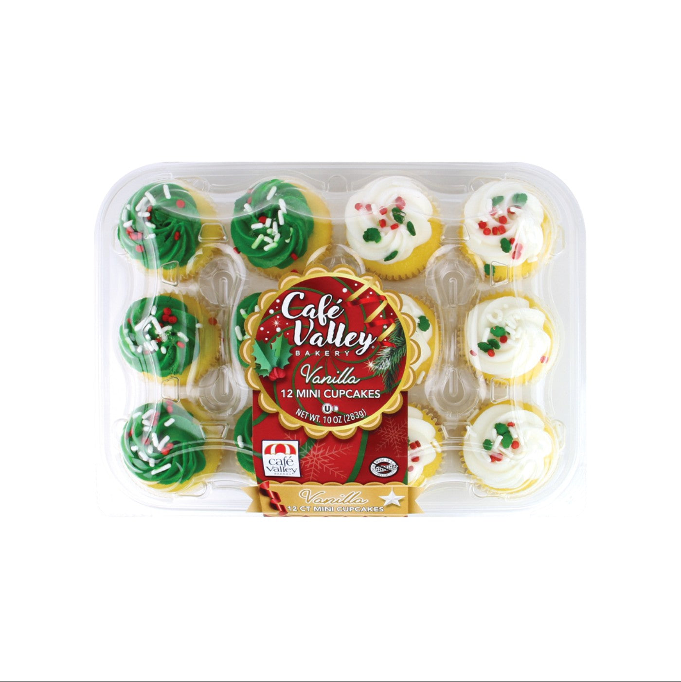 Cupcakes 12 ct Xmas Vanilla - 16 / 10 oz (Producto de Época)