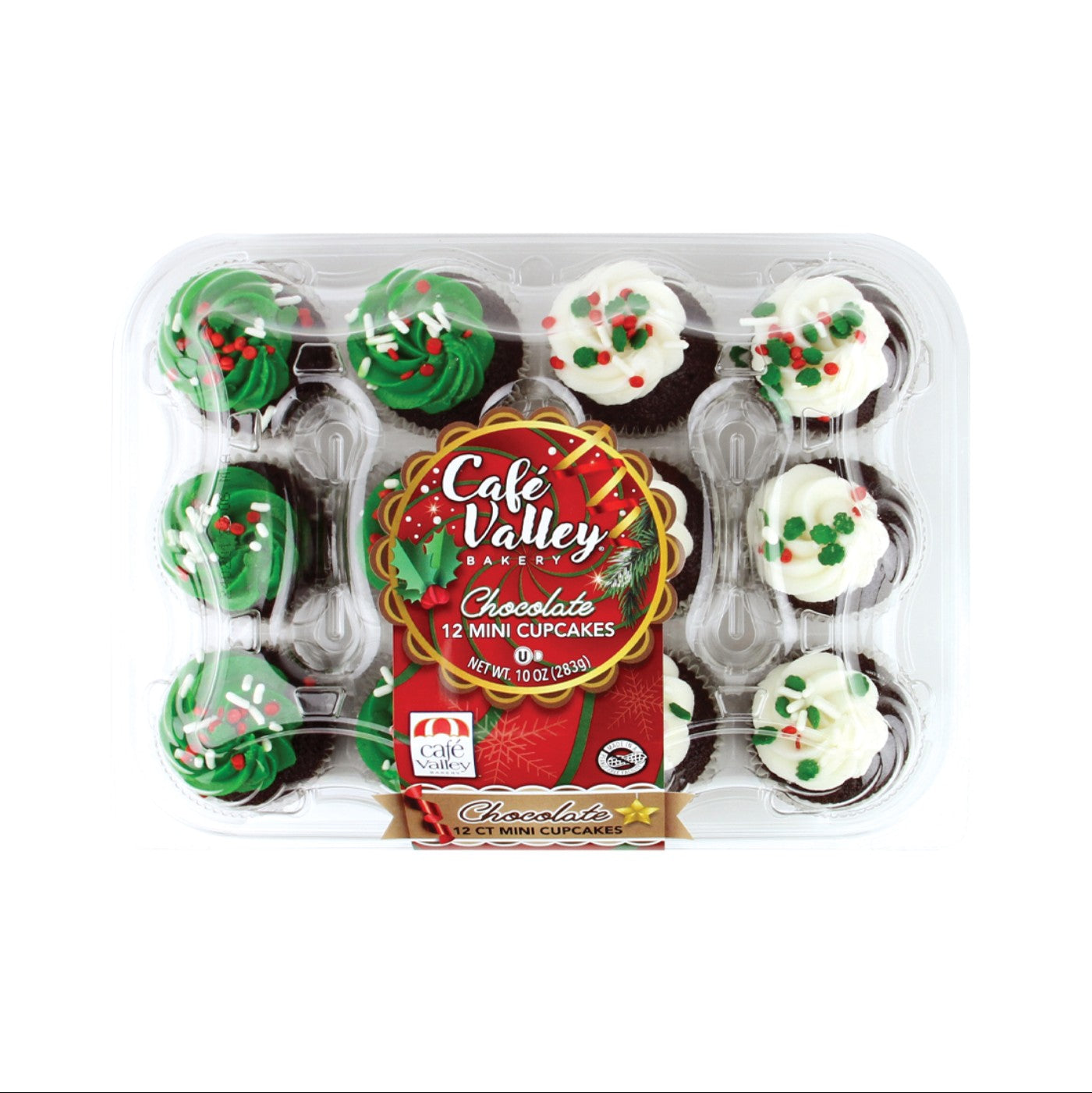 Cupcakes 12 ct Xmas Chocolate - 16 / 10 oz (Producto de Época)