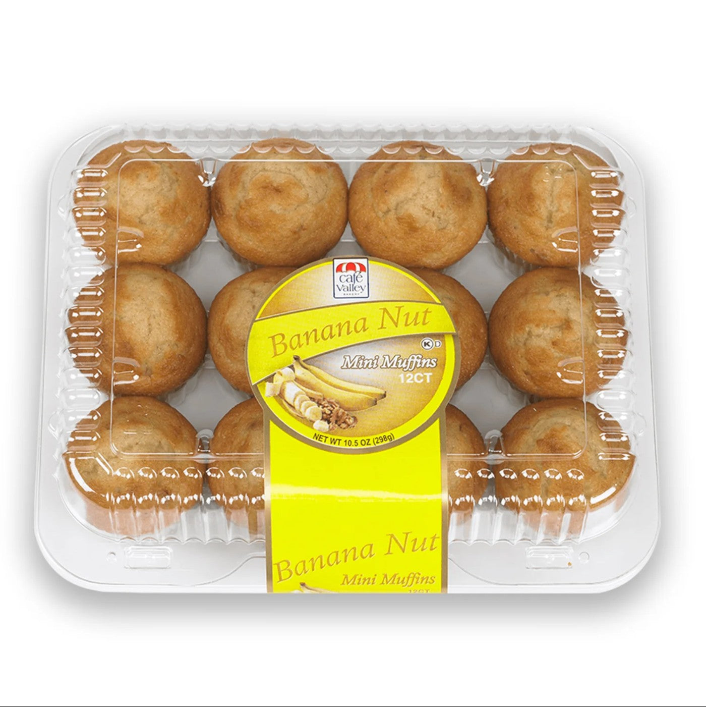 Mini Muffin de Guineo y Nueces (Banana Nut) 12ct