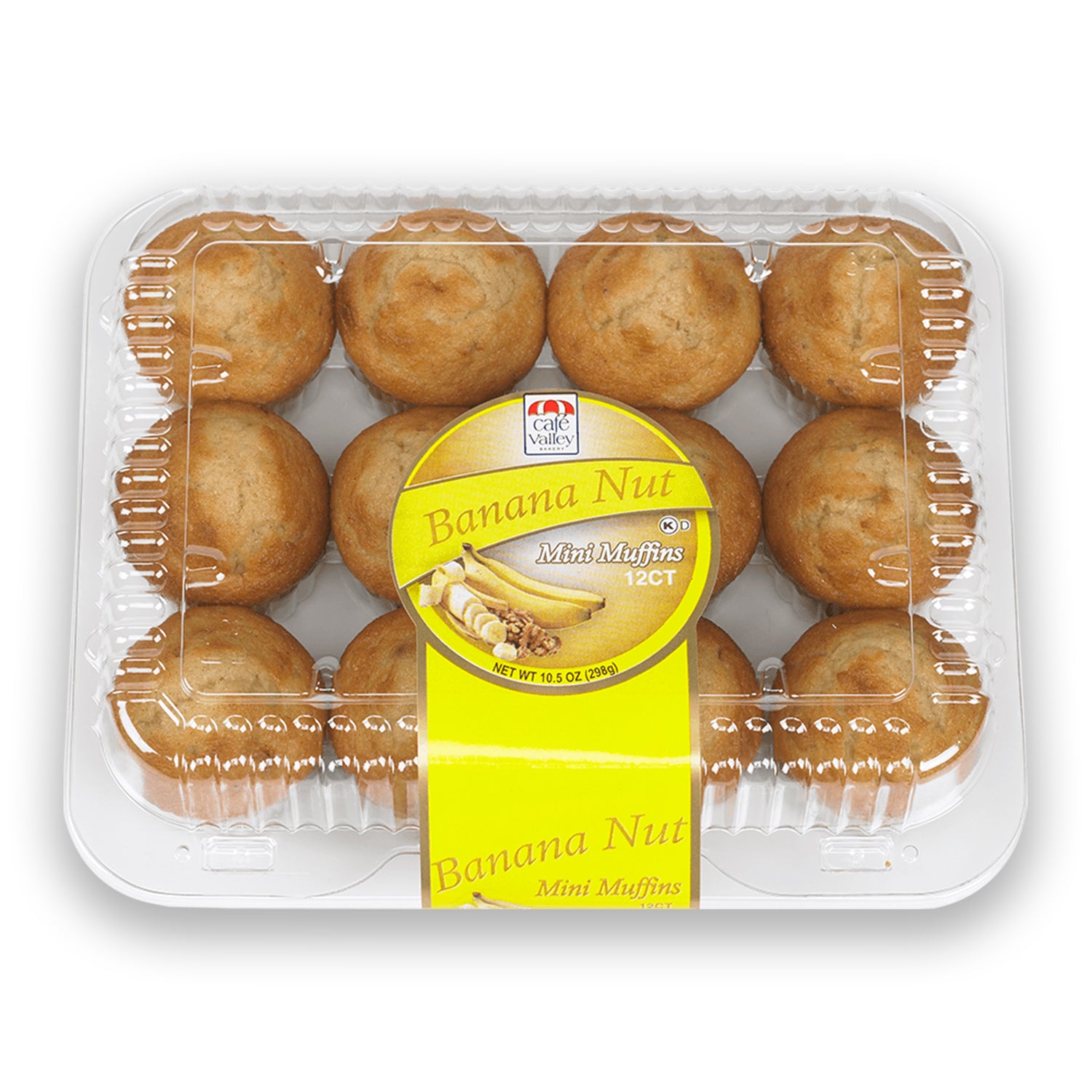 Mini Muffin de Guineo y Nueces (Banana Nut) 12ct