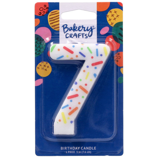 Candle – Numeral 7 Sprinkle