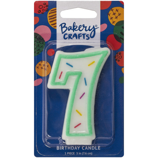 Vela Candle – Numeral 7 Green Sprinkle