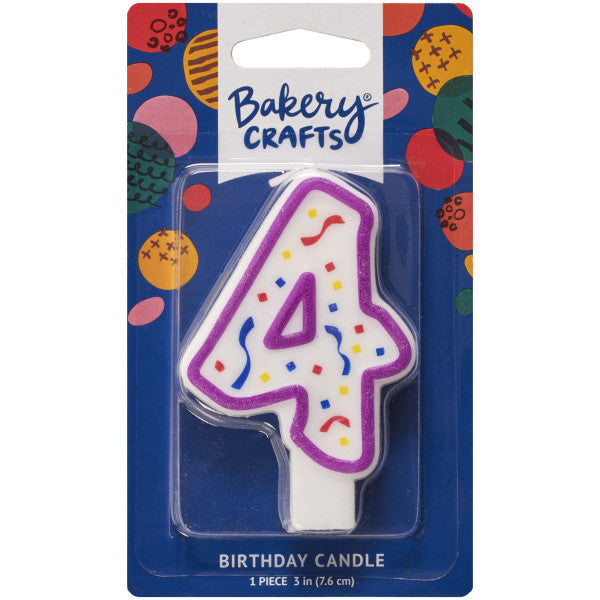 Vela Candle – Numeral 4 Purple