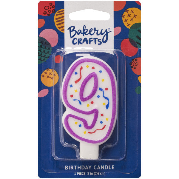 Vela Candle – Numeral 9 Purple