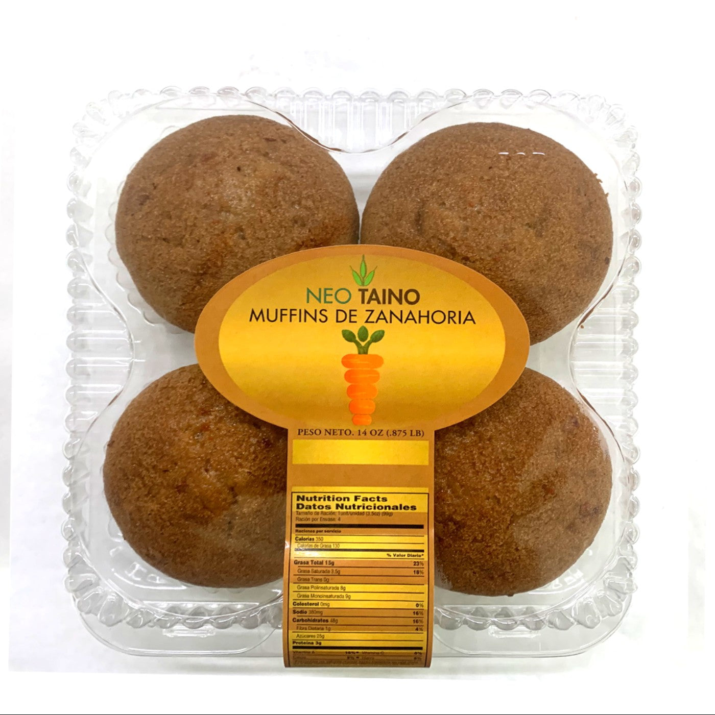 Muffin Large Zanahoria 3.5 oz - 9 / 14 oz