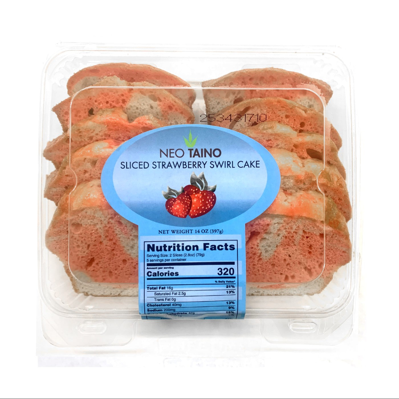 Bizcocho Sliced Strawberry Swirl Crème Cake - 12 / 14 oz