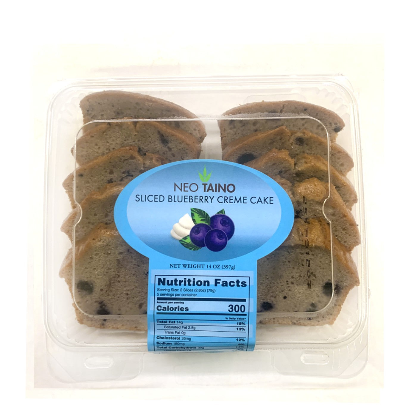 Bizcocho Sliced Blueberry Creme Cake -12 / 14 oz