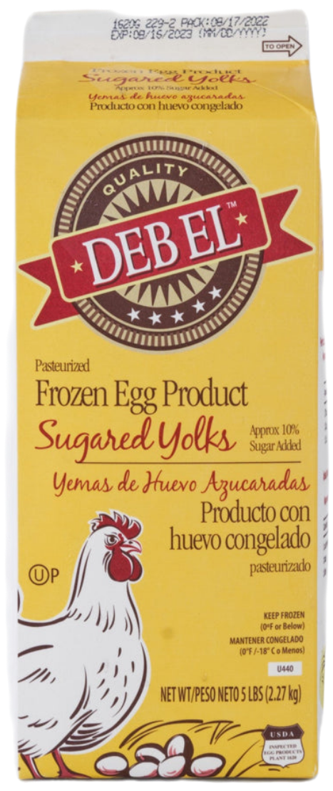 Yema de Huevo Azucarada 10% - Congelada