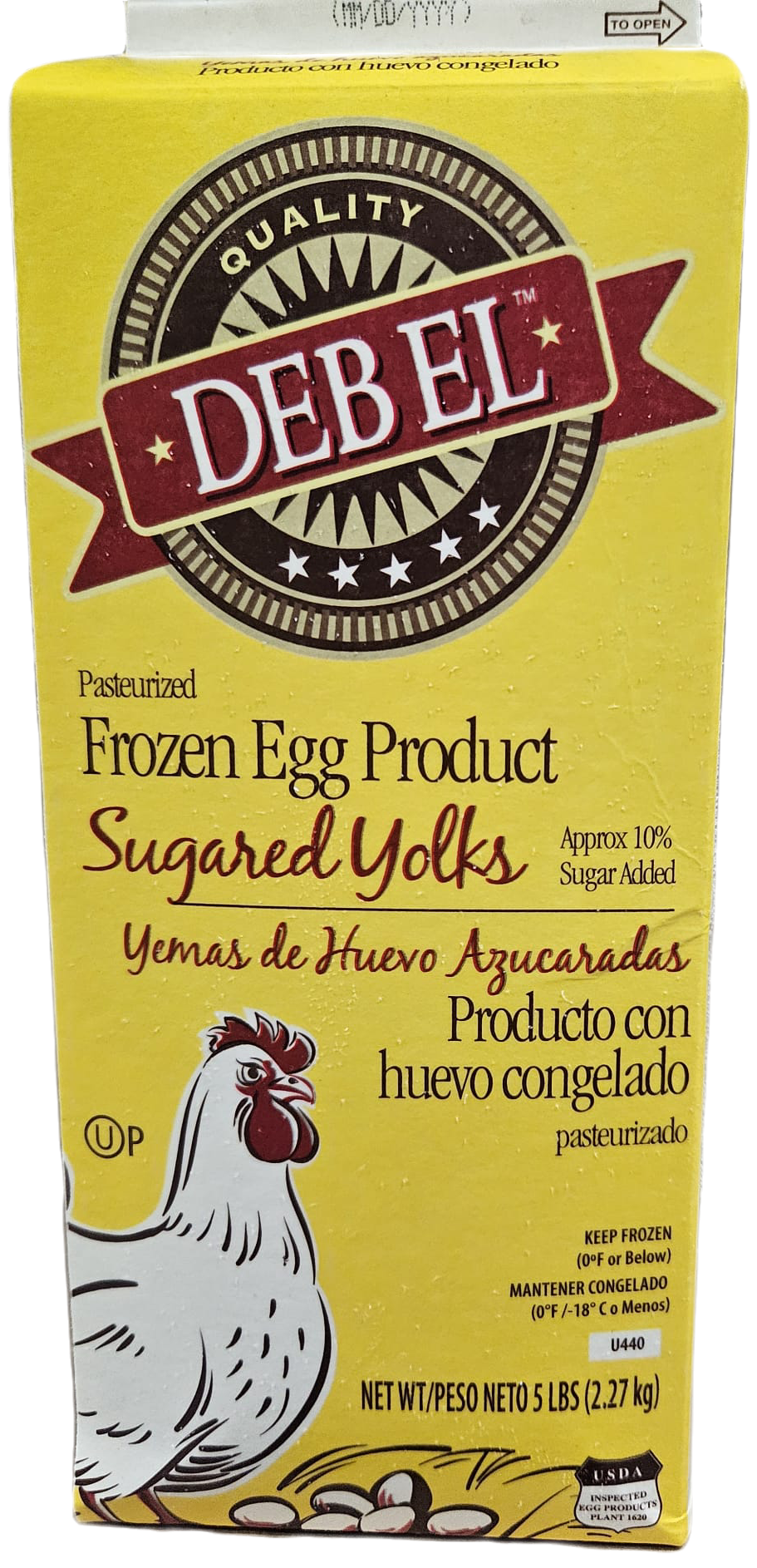 Yema de Huevo Azucarada 10% - Congelada