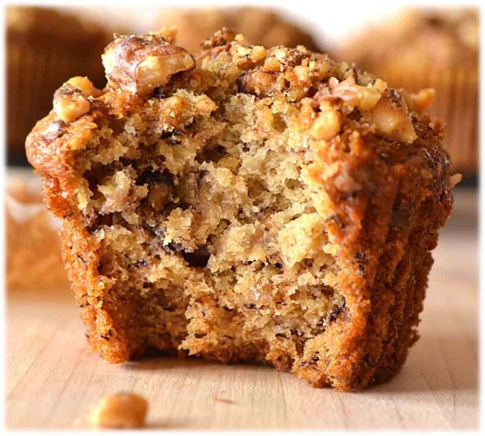 Mini Muffin de Guineo y Nueces (Banana Nut) 12ct