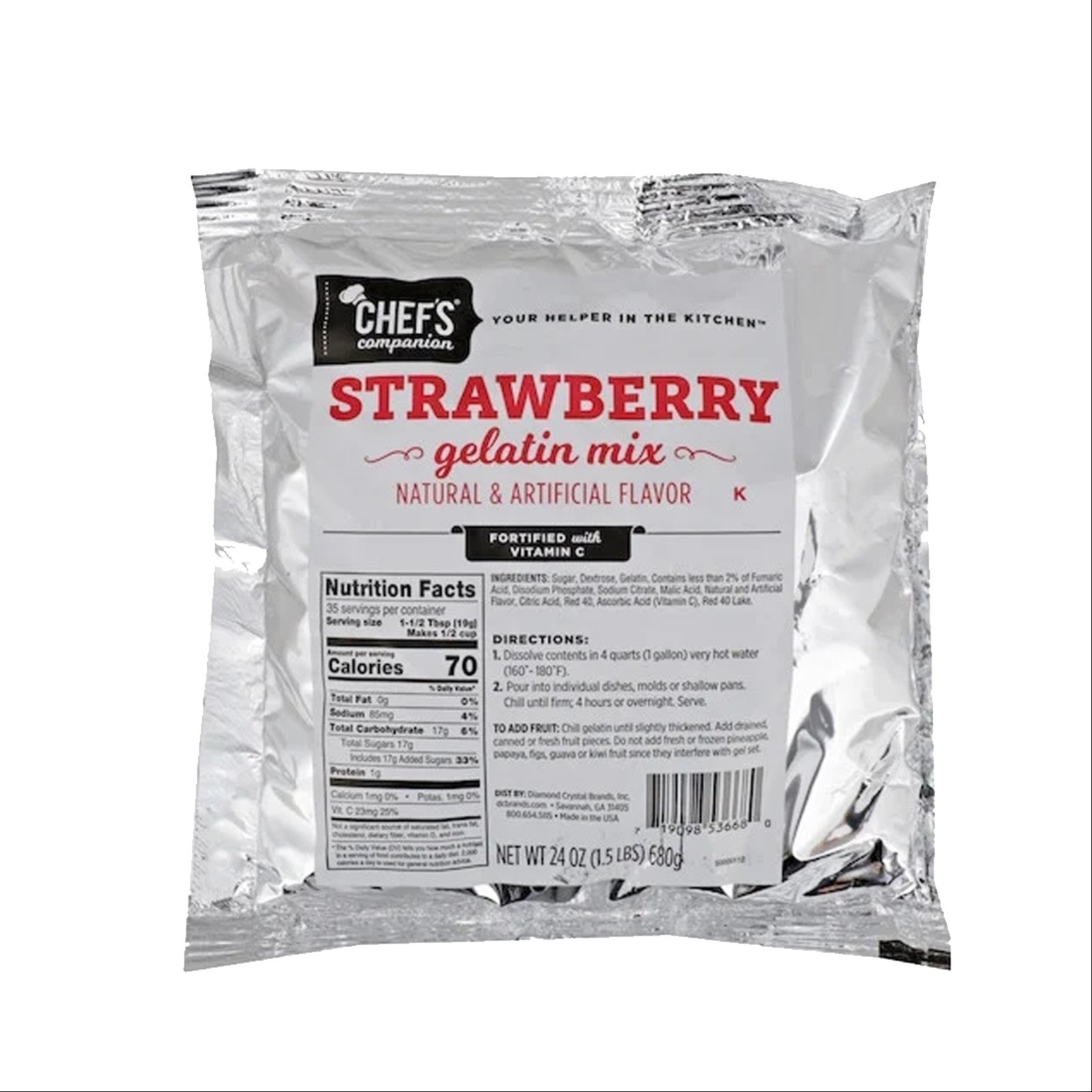 Gelatin Strawberry - 12 / 24 oz.