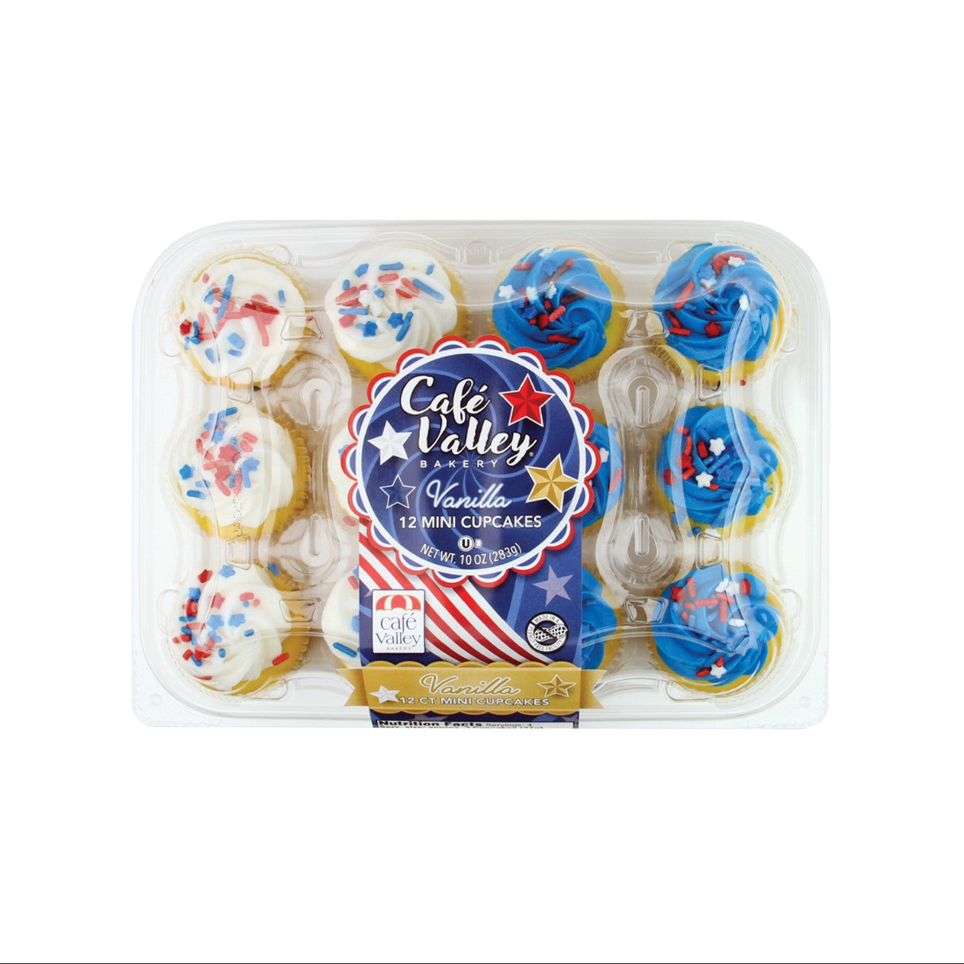 Cupcakes 12 ct Patriotic Vanilla - 16 / 10 oz (Producto de Época)
