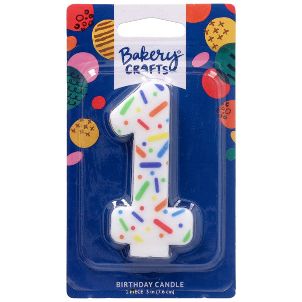 Candle – Numeral 1 Sprinkle