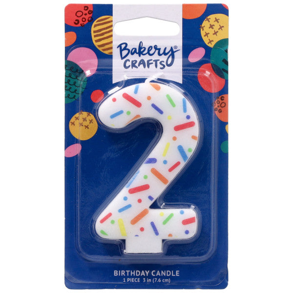 Candle – Numeral 2 Sprinkle
